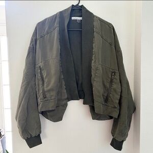 Young Fabulous & Broke 100% Tencel Fara Jacket Olive Green